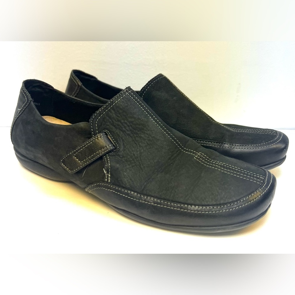 Hush Puppies Black and Tan Leather Shoes-Size: 11EW